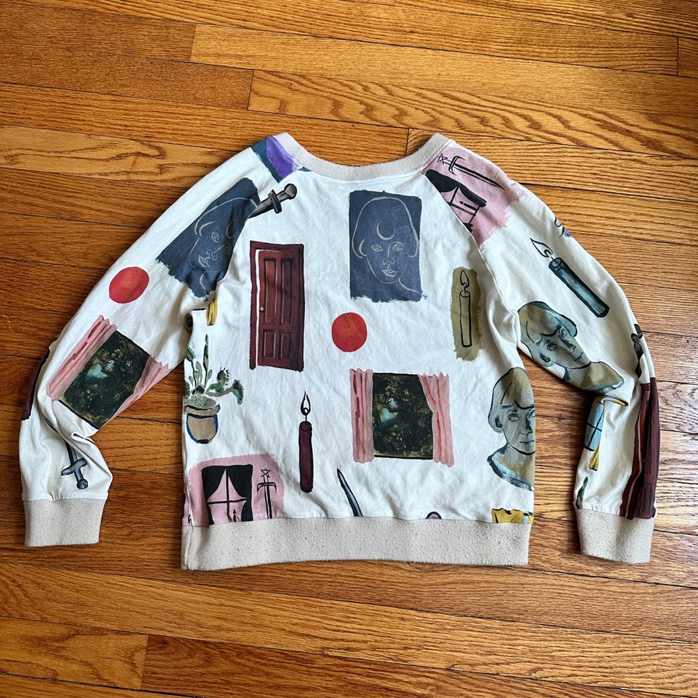Samantha Pleet Multicolor Graphic Long Sleeve Tee - Picture 2 of 6